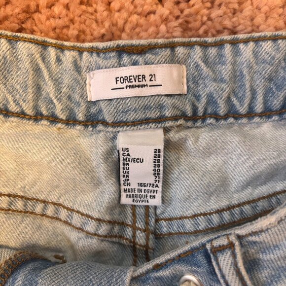 Forever 21 High Rise Distressed Drawstring Shorts Womens Size 28 - Picture 3 of 4